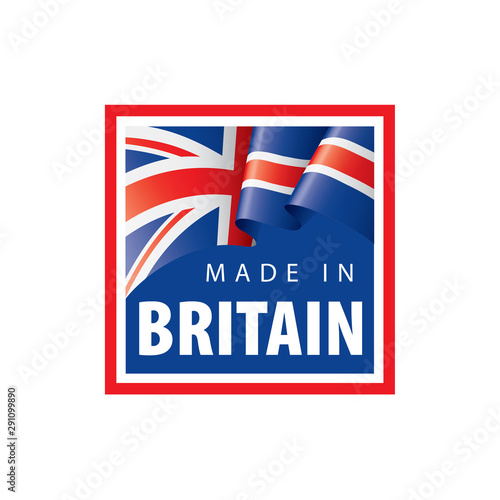 United Kingdom flag, vector illustration on a white background photo