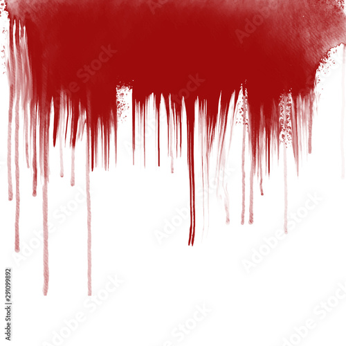 Blood drips on white background