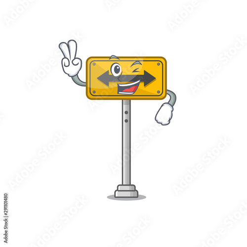 Two finger pass on either side shaped character