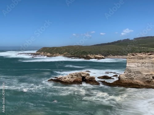 Exposure of Coon Creek beach in Montana De Oro State Park, CA, USA