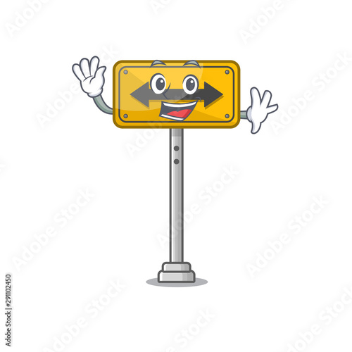 Waving pass on either side shaped character