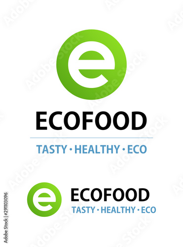 Eco food logo isolated on w...