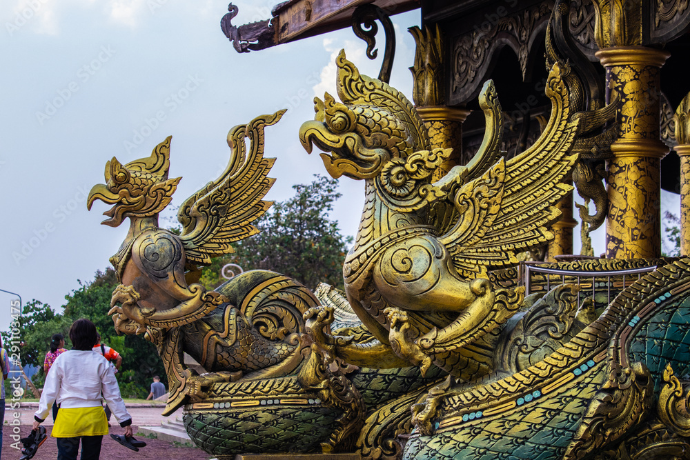 Fototapeta premium Temple Sirindhorn Wararam Phuproud in Ubon Ratchathani Province Thailand