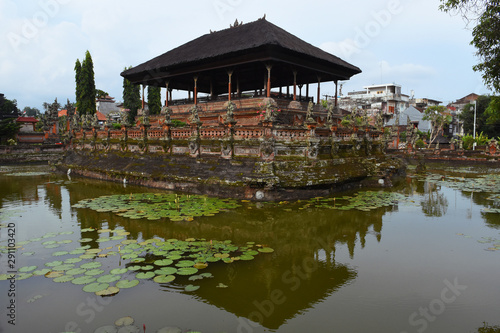 Floating pavilion in the park, Kertha Gosa, Bali. photo
