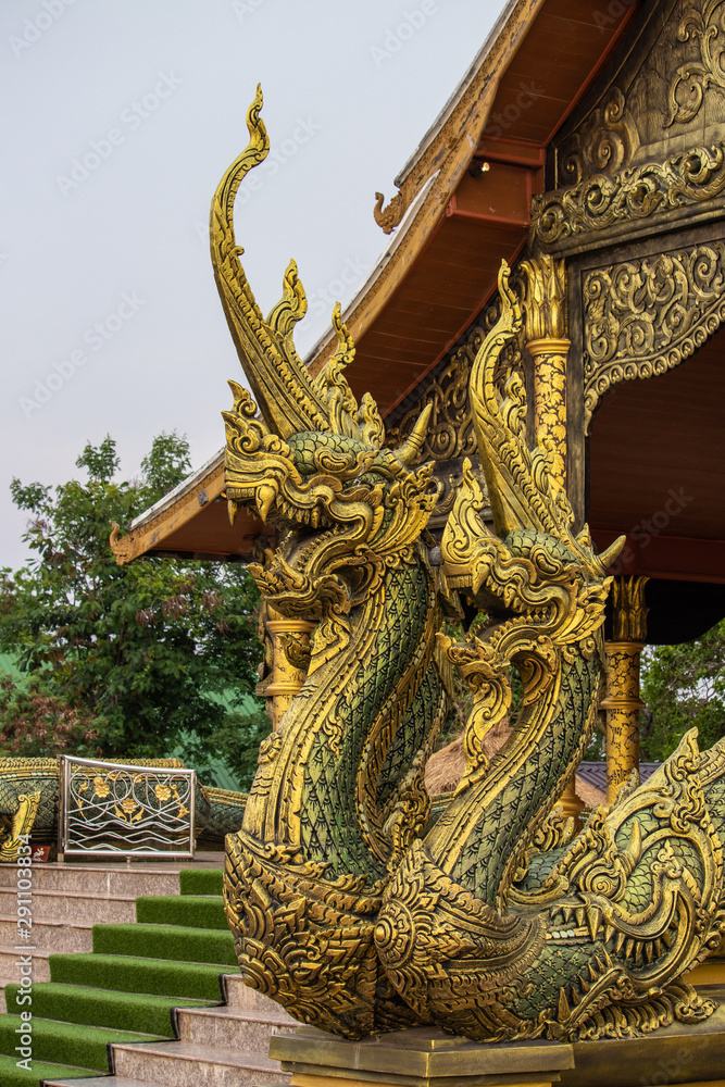 Fototapeta premium Temple Sirindhorn Wararam Phuproud in Ubon Ratchathani Province Thailand