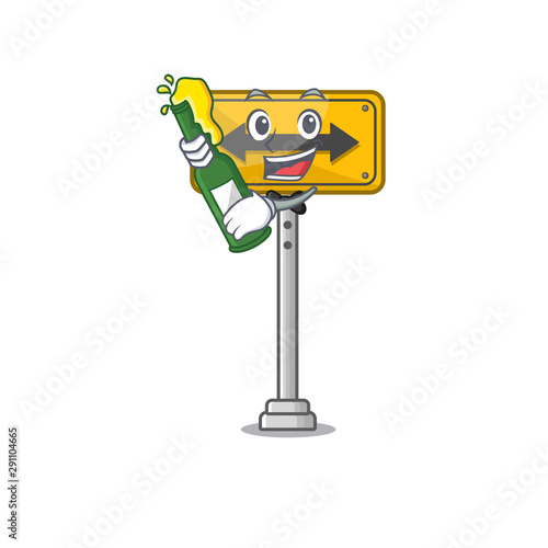 With beer pass on either side a mascot