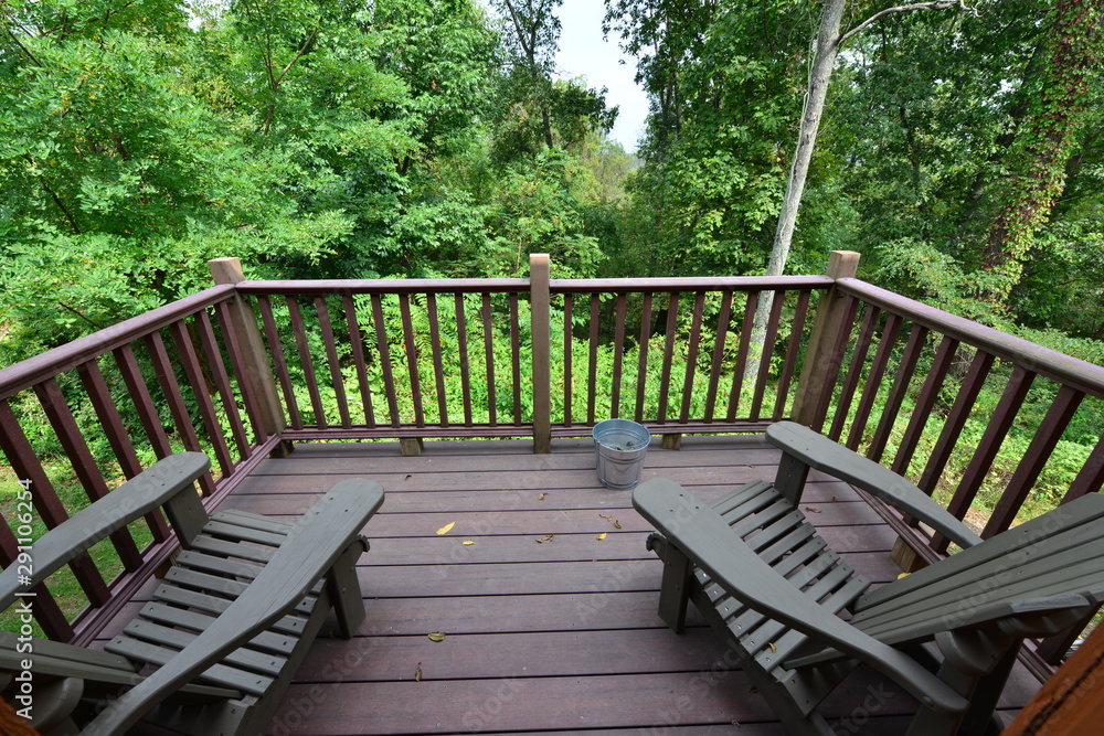Veranda overlooking woodland at Gettysburg Veranda overlooking woodland at Gettysburg