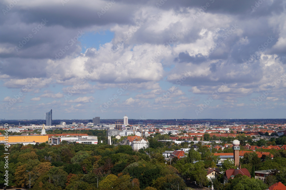 Fototapeta premium Ein Blick auf die Stadt Leipzig