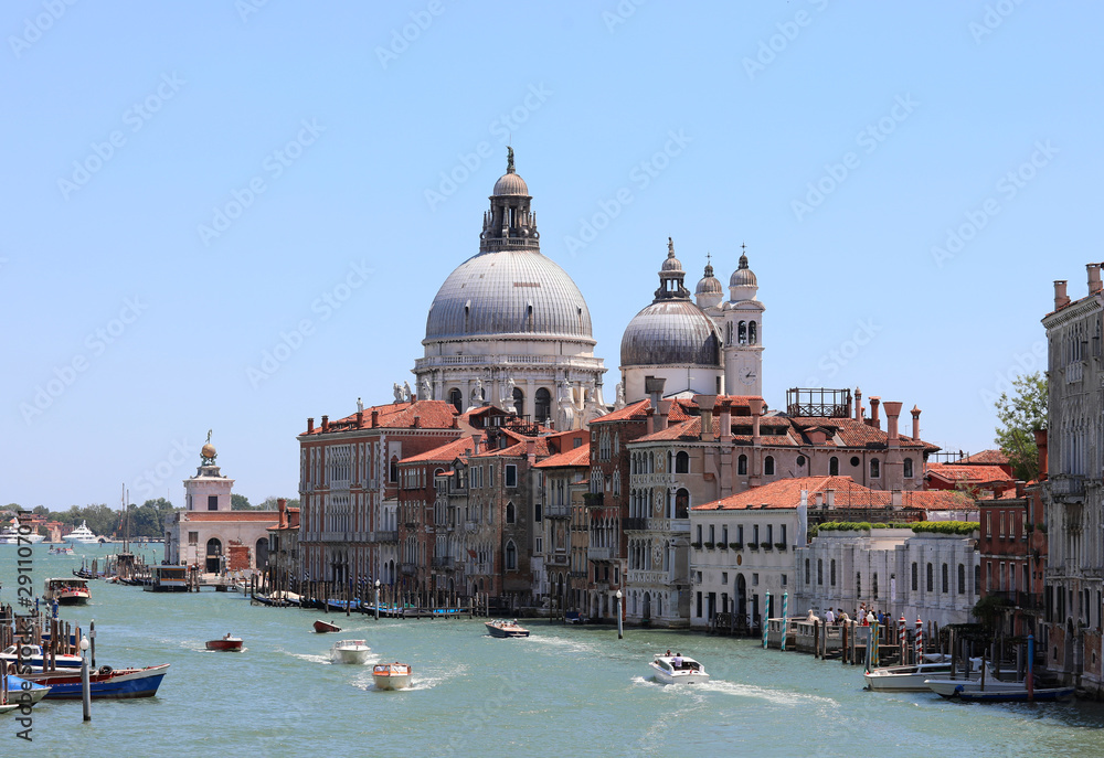 typical view of the island of Venice in Italy with the Grand Can