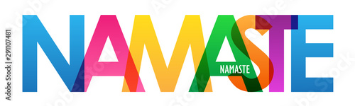 NAMASTE colorful vector typography banner