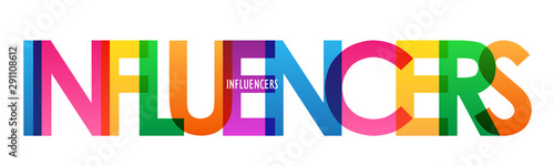 INFLUENCERS colorful vector typography banner