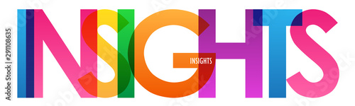 INSIGHTS colorful vector typography banner