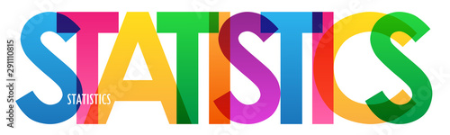 STATISTICS colorful vector typography banner