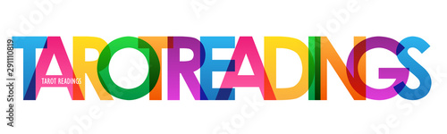 TAROT READINGS colorful vector typography banner