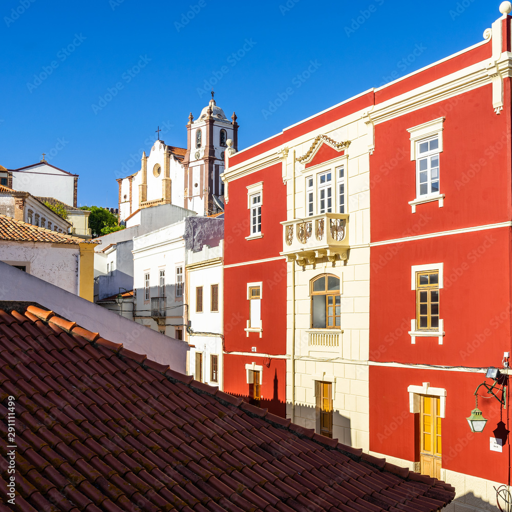 View of Silves, a pretty historic town in Algarve region, famous for the Castle and the Cathedral, Portugal