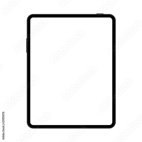 Modern tablet mockup for your design. Vector realistic clipart object.