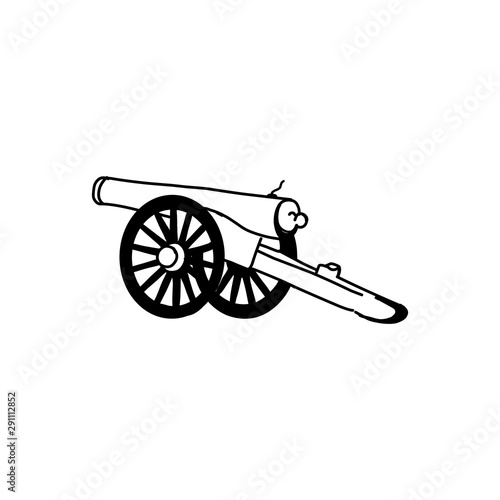 Vector ancient cannon