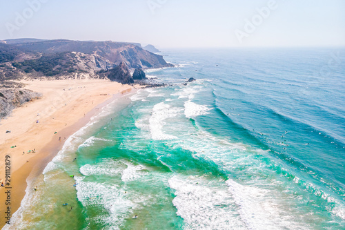 Paysages et vagues de l'océan sud ouest du Portugal Sagres