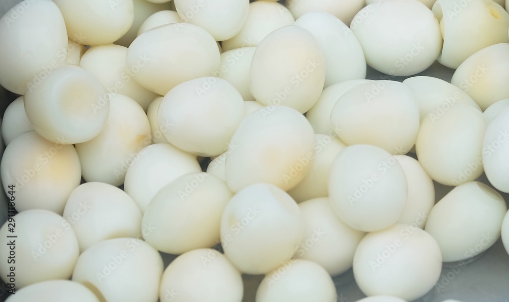 Close Up of Delicious Boiled Quail Eggs Close Up of Delicious Boiled Quail Eggs