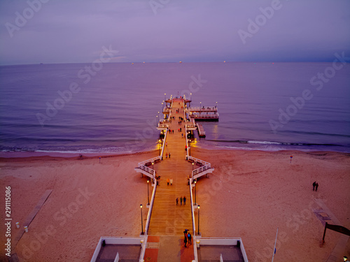 gdansk pier at evening