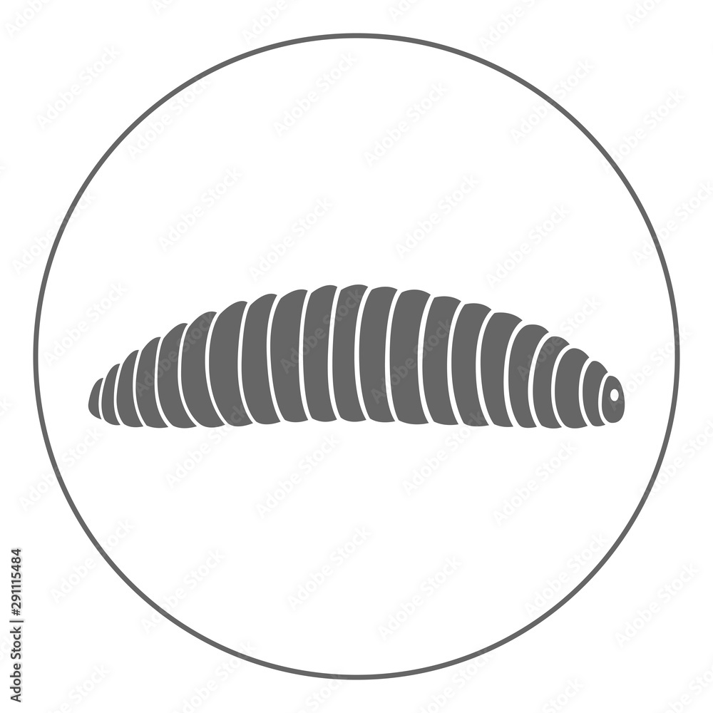 Leafworm icon. Larva symbol. Vector. Leafworm icon. Larva symbol. Vector.