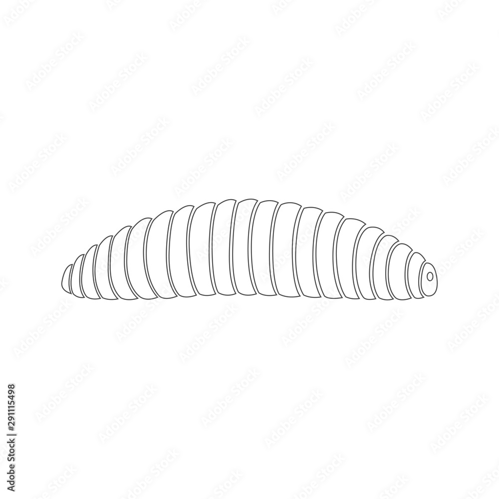 Grub silhouette. Outline. Vector icon. Grub silhouette. Outline. Vector icon.