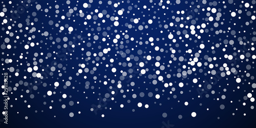 White dots Christmas background. Subtle flying sno