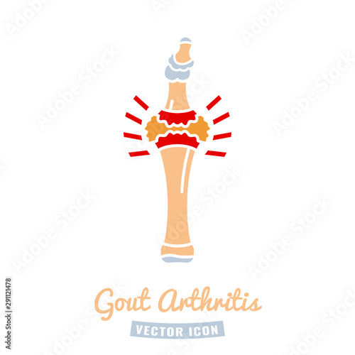 Gout arthritis icon