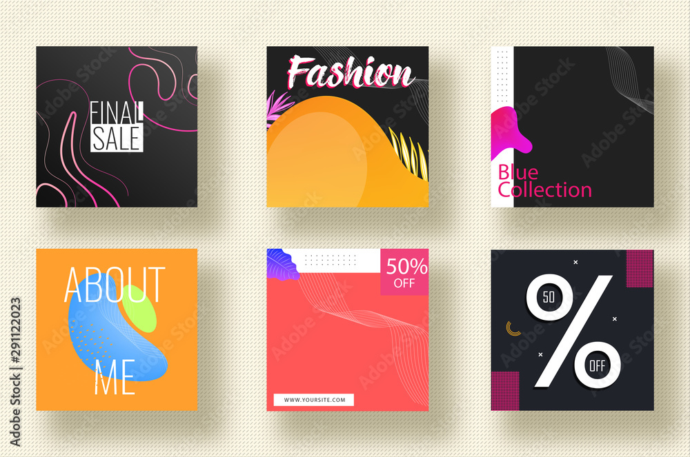 Naklejka premium 3D Illustration and Social Media Web Banner 9