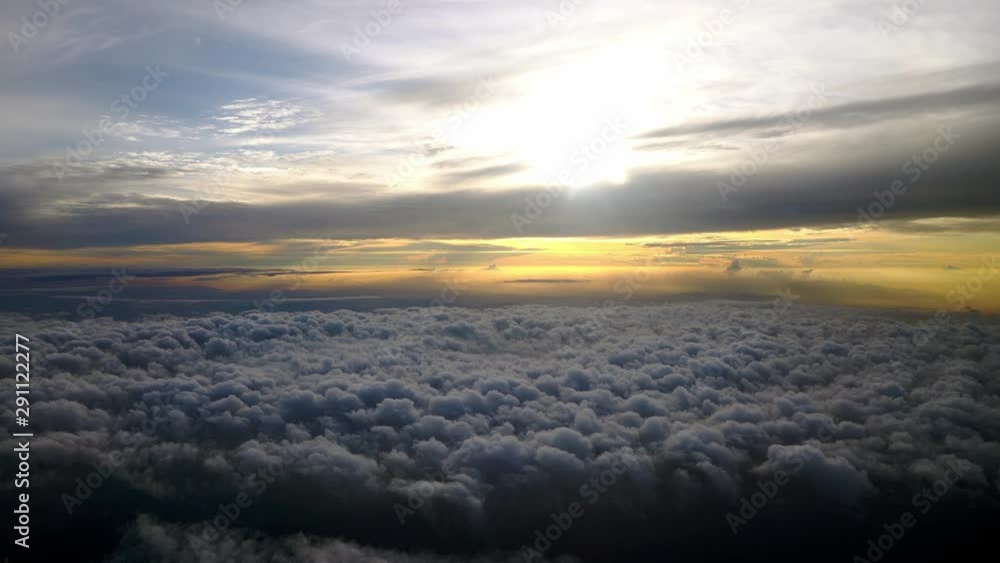 4k b-roll cinematic establishing shot of beautiful sunrise scene from aeroplane window. 4k b-roll cinematic establishing shot of beautiful sunrise scene from aeroplane window.
