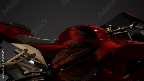 Wallpaper Mural moto sport bike in dark studio with bright lights Torontodigital.ca