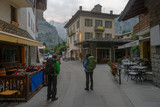 Morning Courmayeur, in the heart of the Italian Alpine mountains