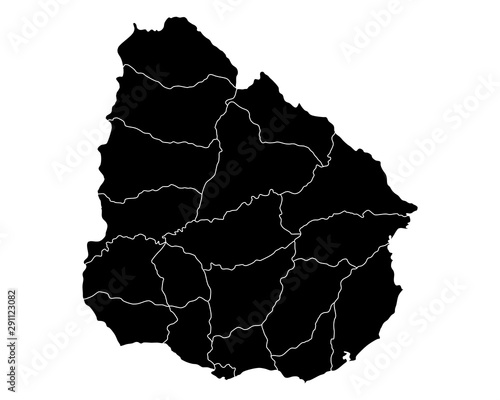 Karte von Uruguay