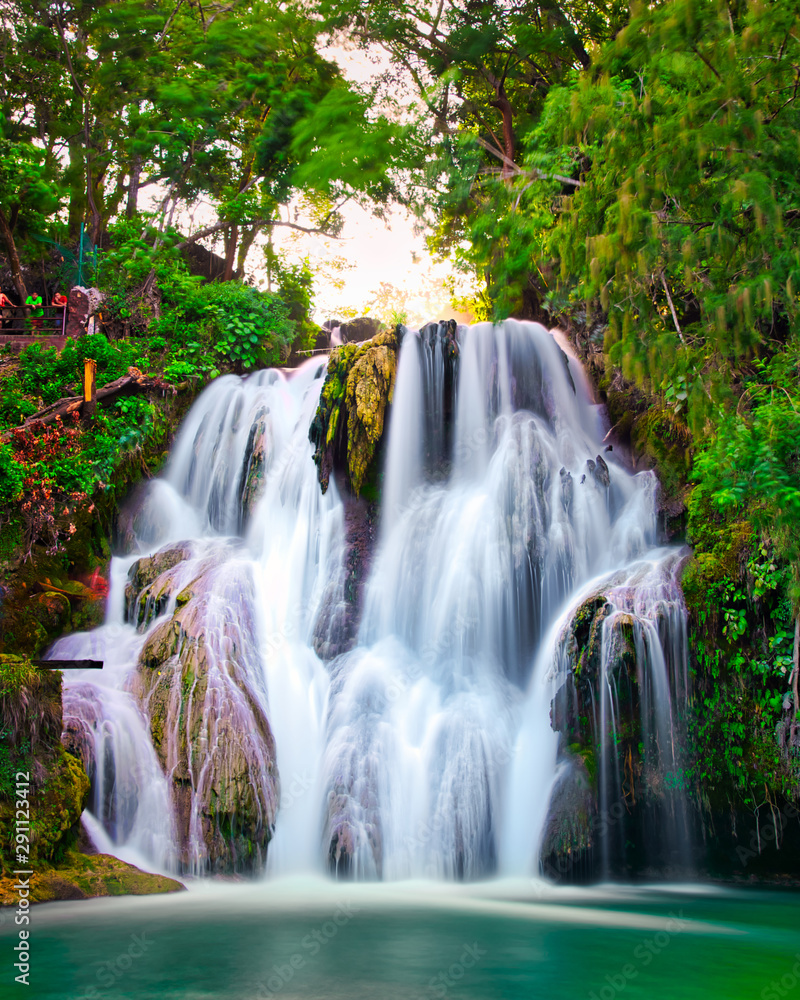 Enormous Waterfall in Mexican Forest Enormous Waterfall in Mexican Forest