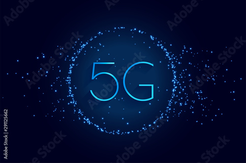 5th generation internet wireless technology digital background