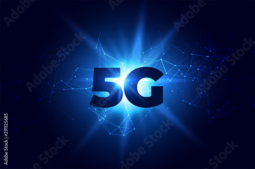 digital 5G wireless communication network background design