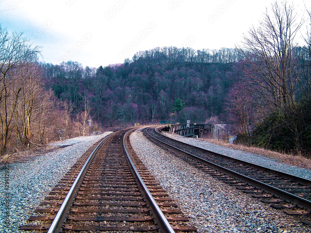Obraz premium railway in the mountains