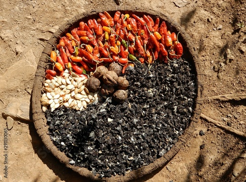 Spices,Nuts and Herbs, gulmi,Nepal photo