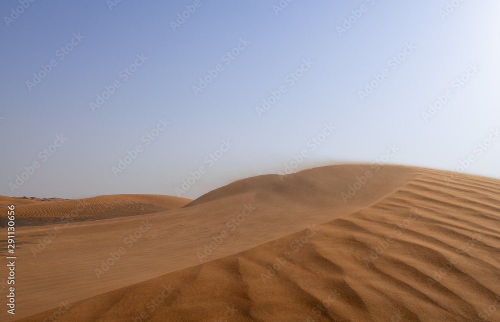 Sand dunes in the deist in UAE