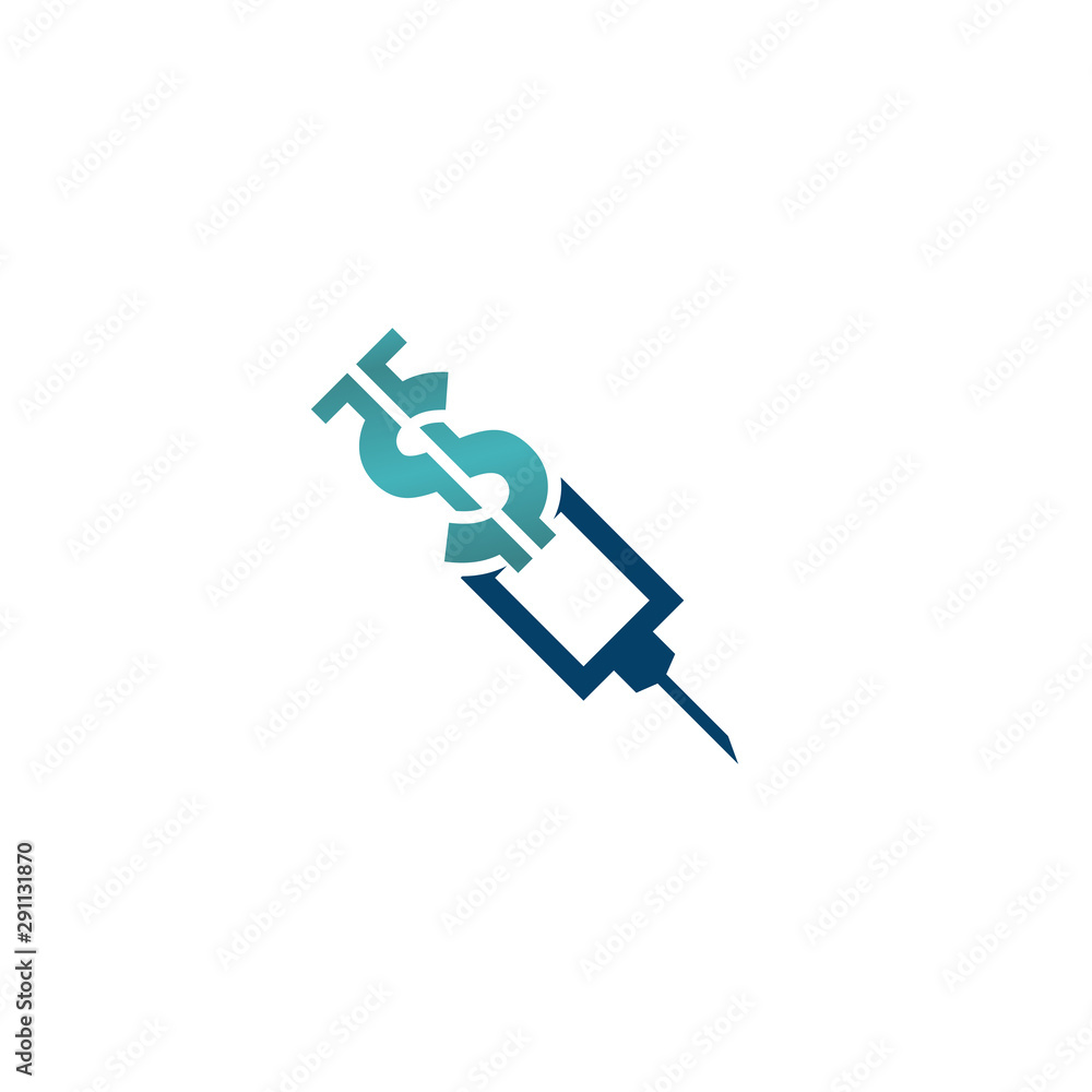 blue syringe logo and letter S modern logo designs blue syringe logo and letter S modern logo designs
