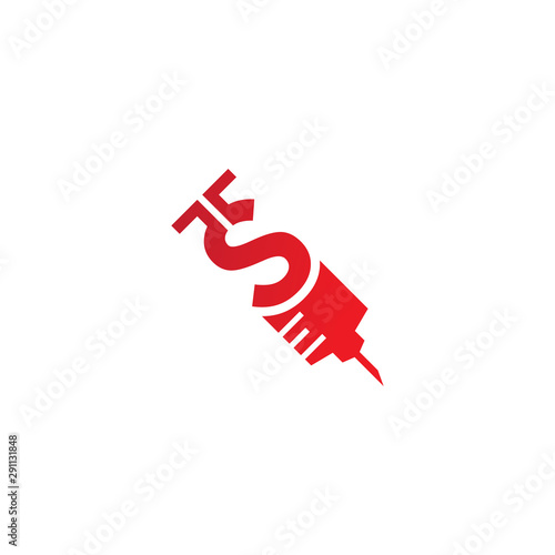 letter S syringe modern logo designs