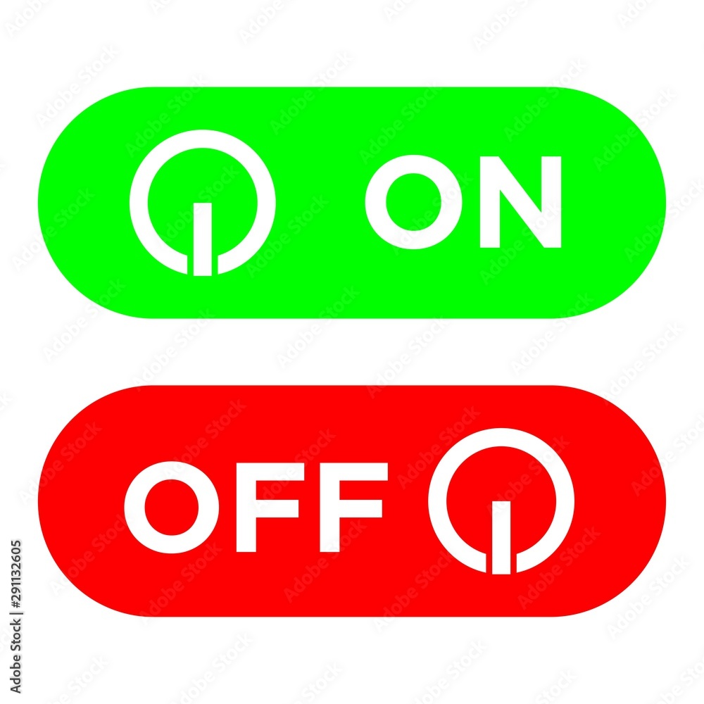 On off icon. Switch button. Vector illustration. On off icon. Switch button. Vector illustration.