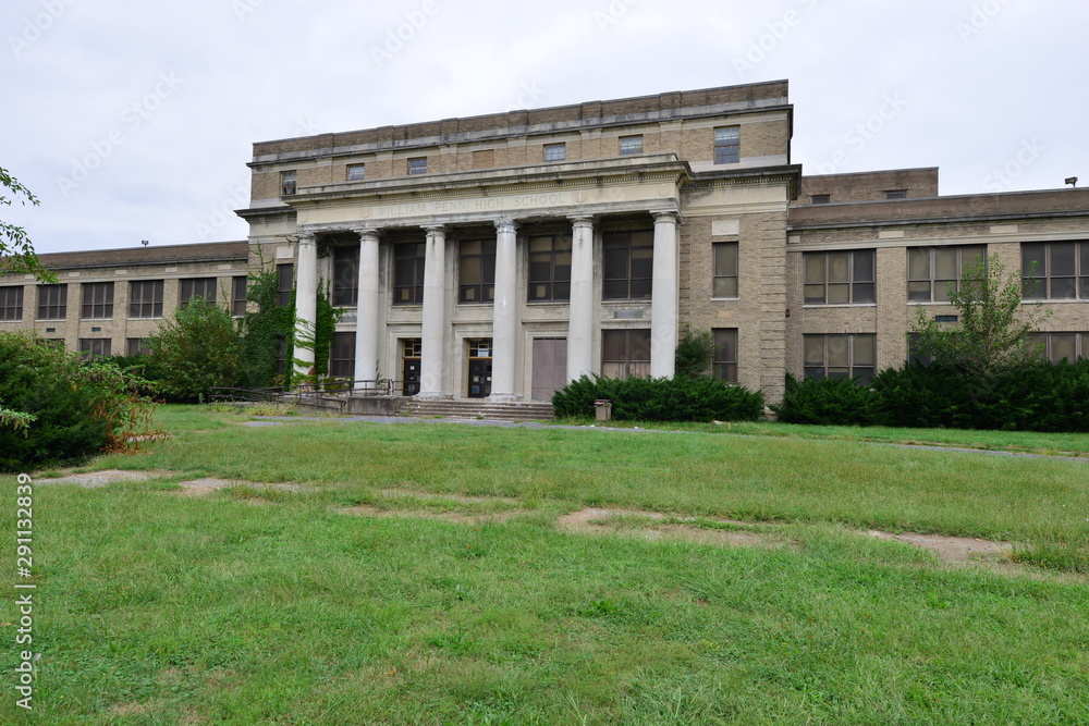 Abandoned school in Harrisburg, Pennsylvania.