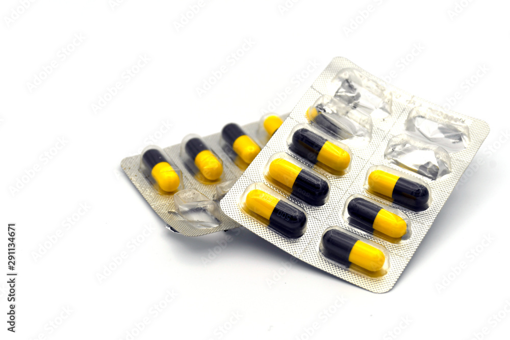 Antibiotic strips that remain some capsule left.