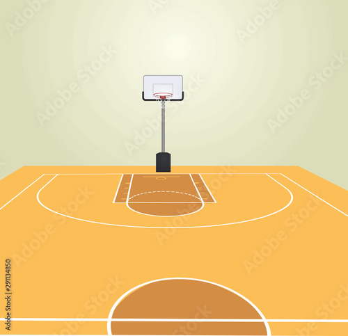 Basketball court. vector illustration