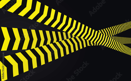 Yellow and black tape. vector illustration