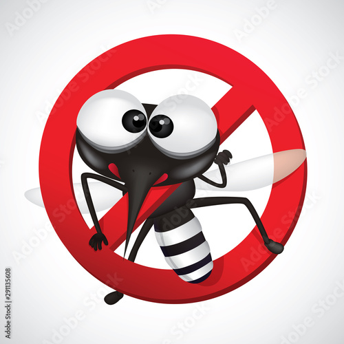 Mosquito repellent vector , stop mosquito sign , no mosquito. Vector illustration