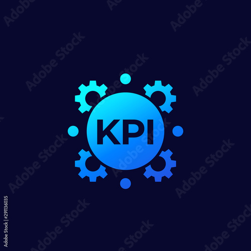 KPI vector icon with gradient © nexusby