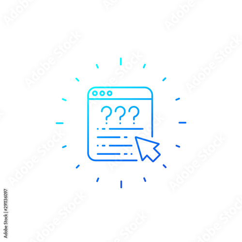 online survey vector line icon