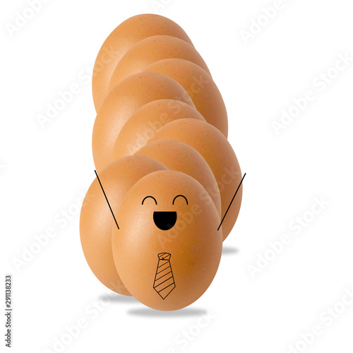 Leader Businessman egg, success concept